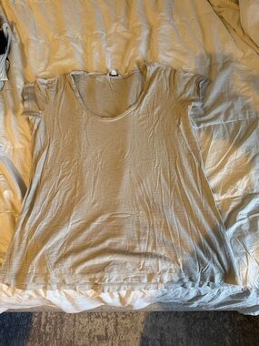 James Peres Everyday Scoop Neck Women's Tee in Light Gray